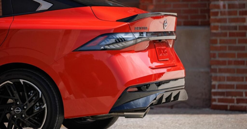 2026 Nissan Sentra rear and wheels